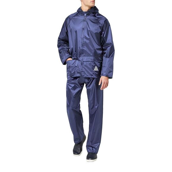 Result Mens Heavyweight Waterproof Rain Suit ( Zip Jacket & Trouser Suit) / Roya